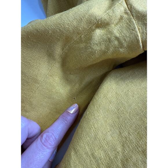 Unique21 Linen Blend One Button Casual Relaxed Boyfriend Blazer Size 8 Yellow - Picture 9 of 10